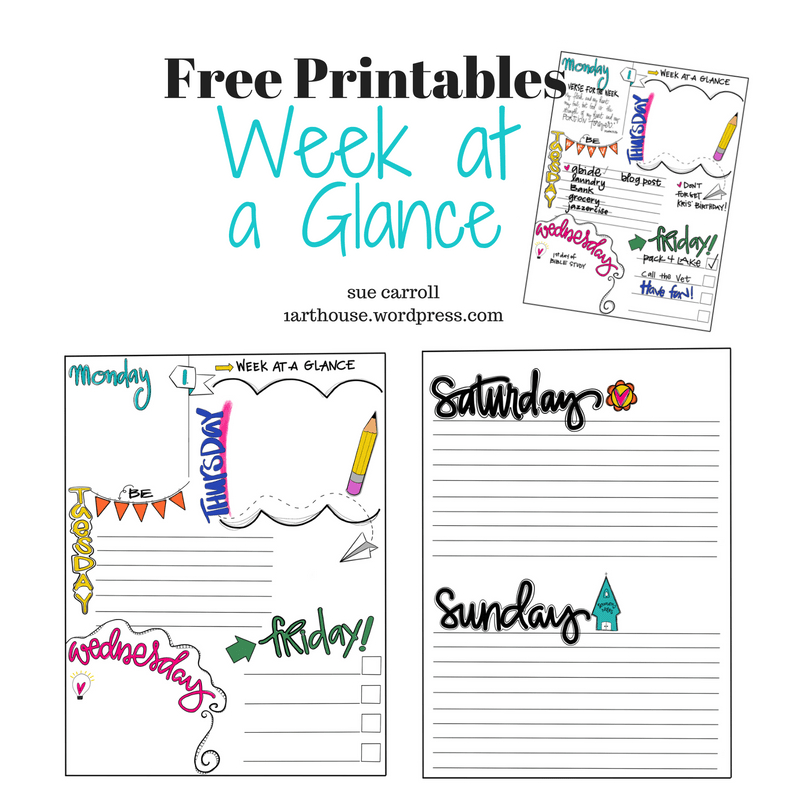 Week At A Glance / Free Printable | Free Printables