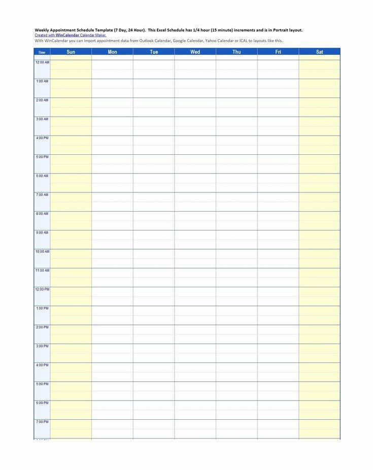 Weekly Appointment Calendar Template Awesome 45 Printable