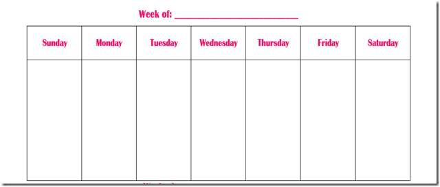 Weekly Calendar Fill In Printable Week Calendar