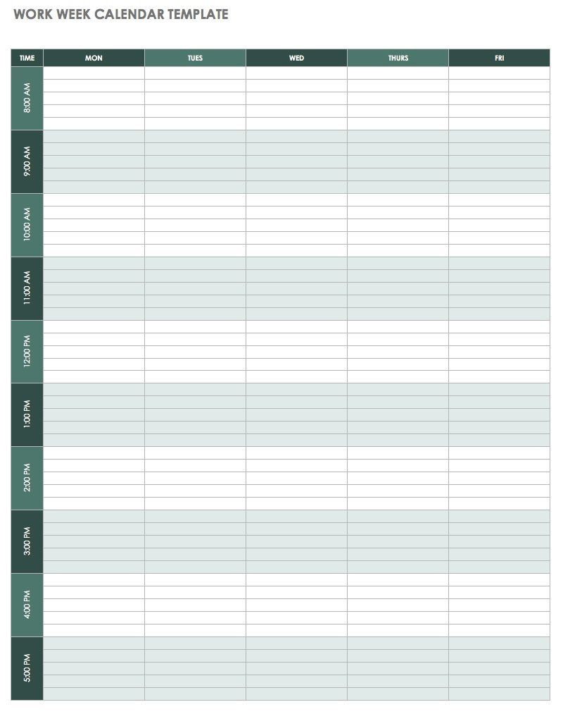 Weekly Calendar Template Excel #weeklyplanner #calendars #