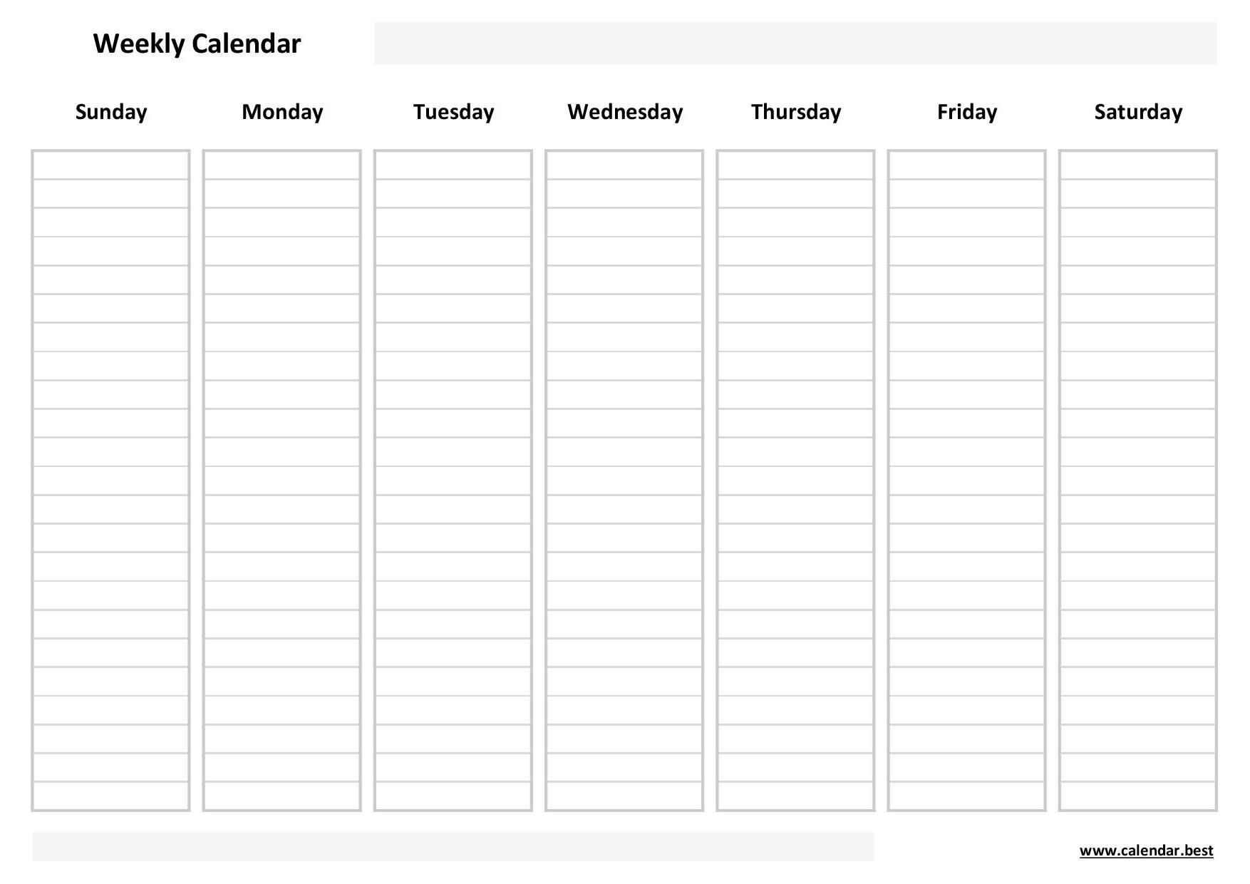 Weekly Calendar, Weekly Schedule Calendar Best