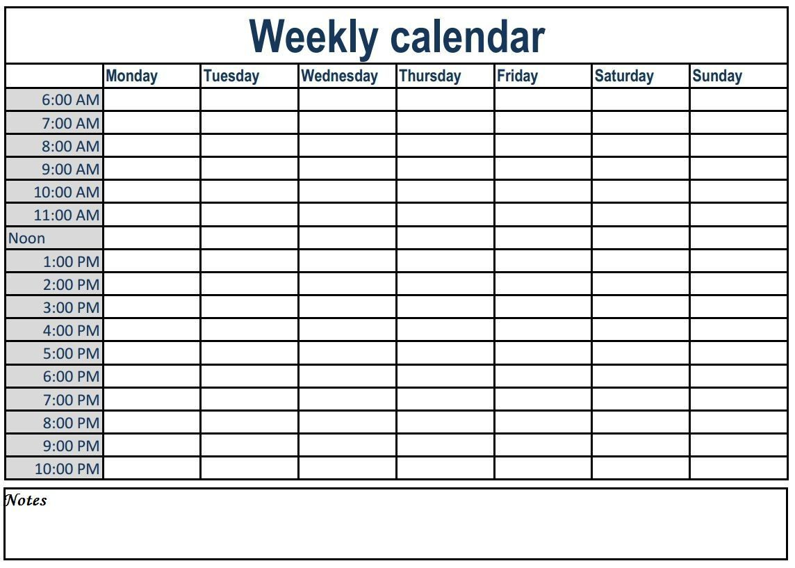 weekly calendar with time slots #weeklyplanner #calendars