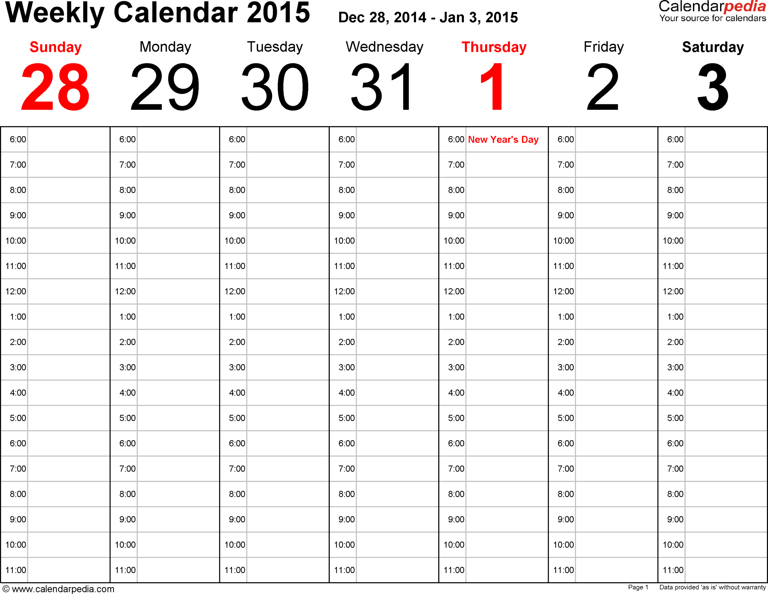 weekly calendars 2015 for word 12 free printable templates