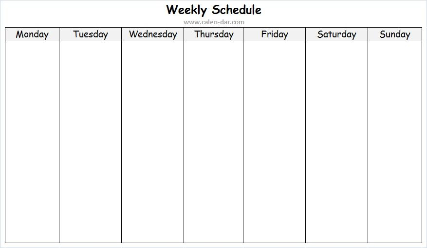 weekly schedule maker template | weekly planner blank