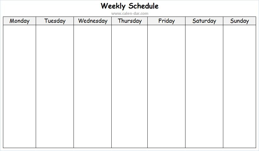 Weekly Schedule Maker Template | Weekly Planner Blank