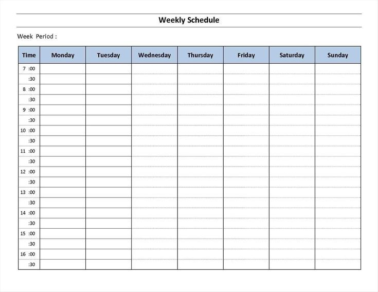 7 day week calendar printable | template calendar printable 7 day