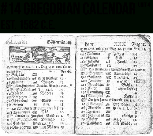 Ap World History — Unit 4 Gregorian Calendar Established In 1582 C E