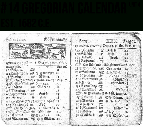 ap world history — unit 4 gregorian calendar established in 1582 c e