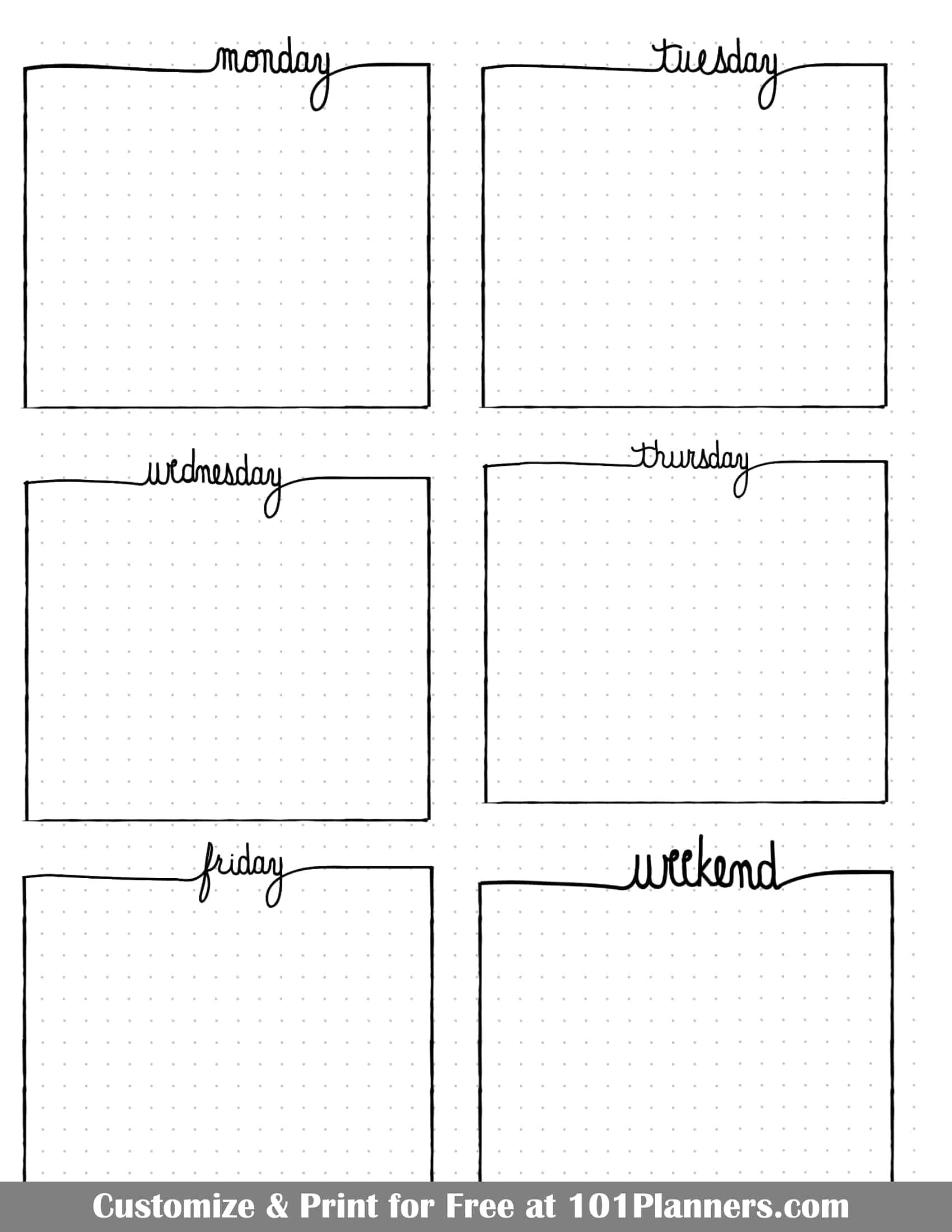 Bullet Journal Calendar | Free Customizable Printable