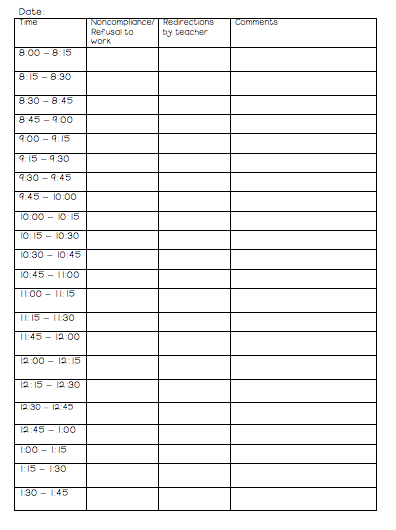 Daily Schedule 15 Minute Increments Calendar June