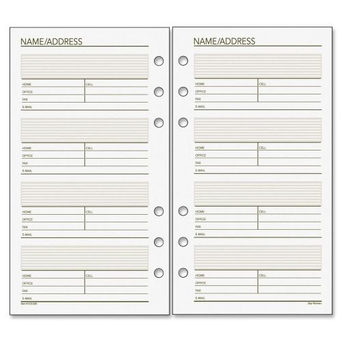 Day Runner,inc Day Runner Undated Telephone/address Planner Page