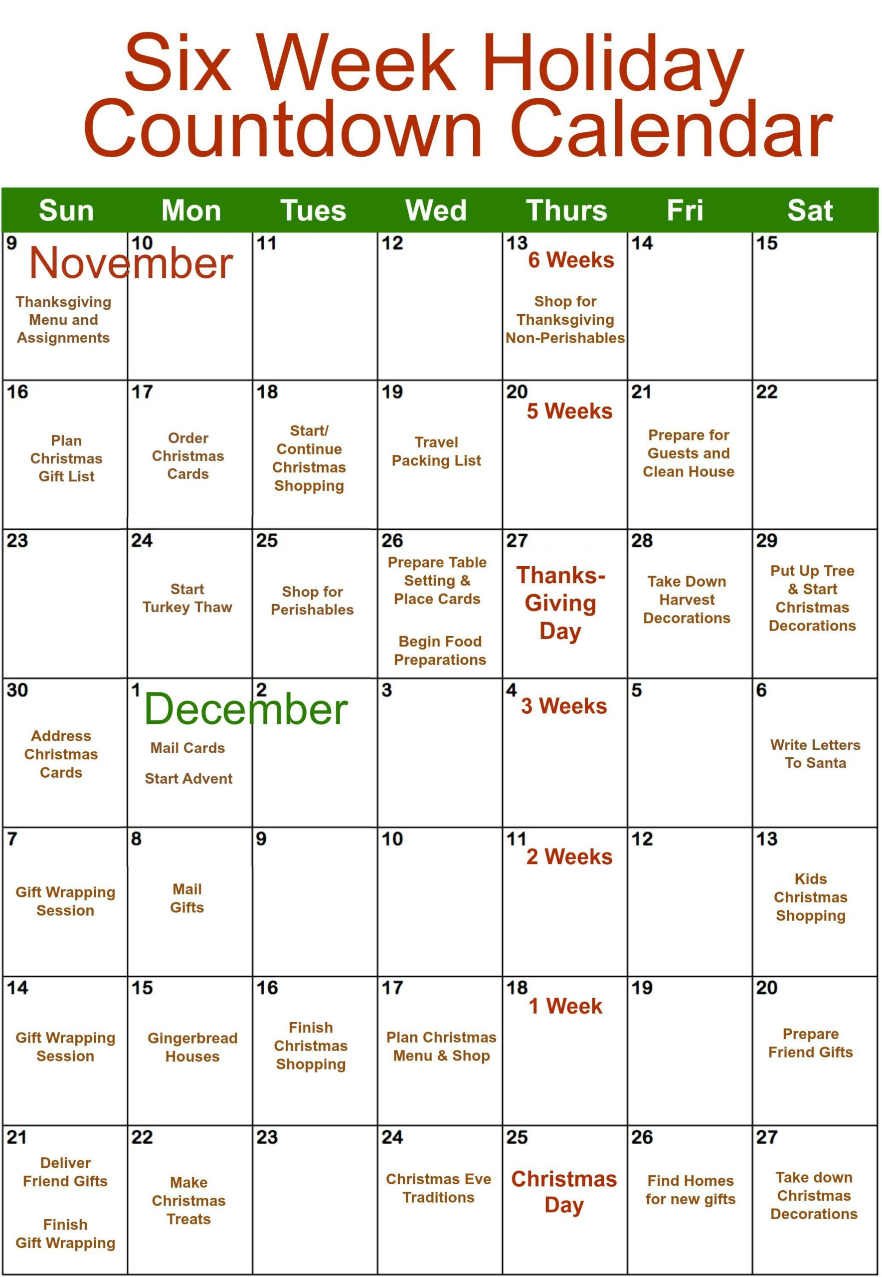dentrodabiblia: 6 week calendar