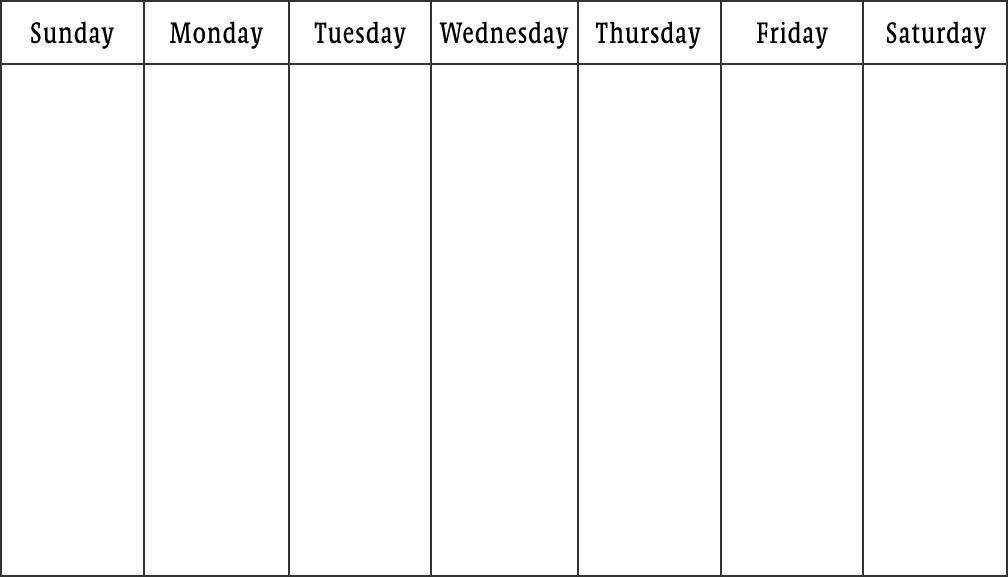 everyone needs a weekly schedule | blank weekly calendar, free weekly