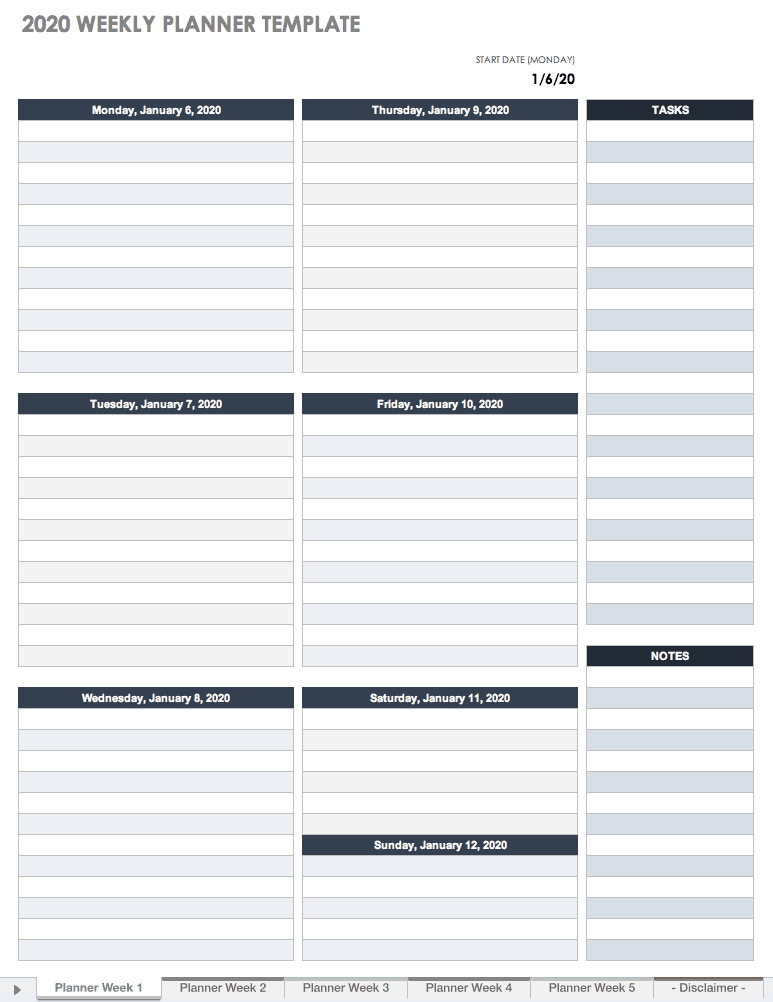 free blank calendar templates smartsheet