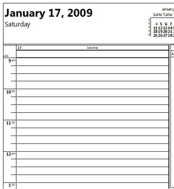 How To Print An Outlook 2007 Calendar With 15 Minute Increments | Daily