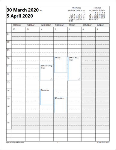 how to save an outlook calendar as pdf or print it microsoft outlook 2016