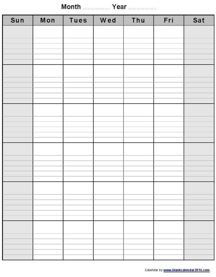 universal blank monthly calendar with lines | blank monthly calendar