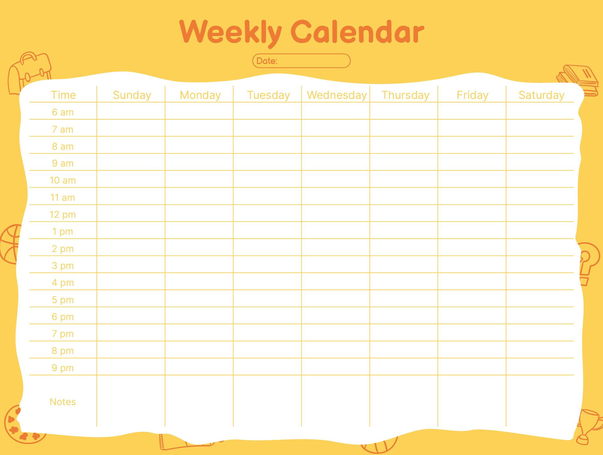 Daily Schedule Template 15 Minute Intervals