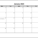 Monday Friday Calendar Template