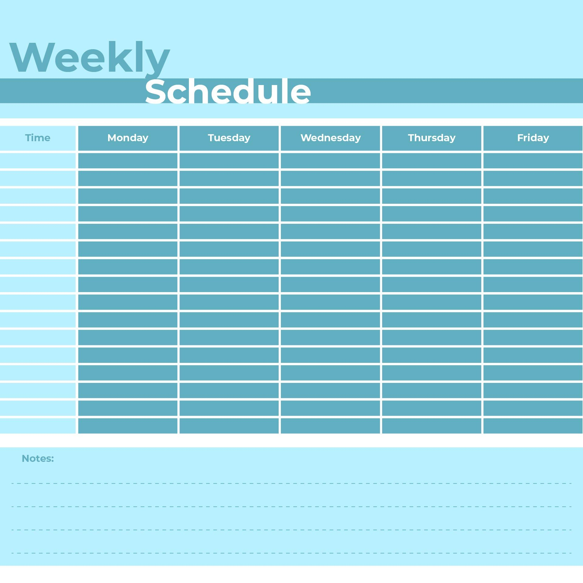 Monday Through Friday Planner - 11 Free Pdf Printables | Printablee