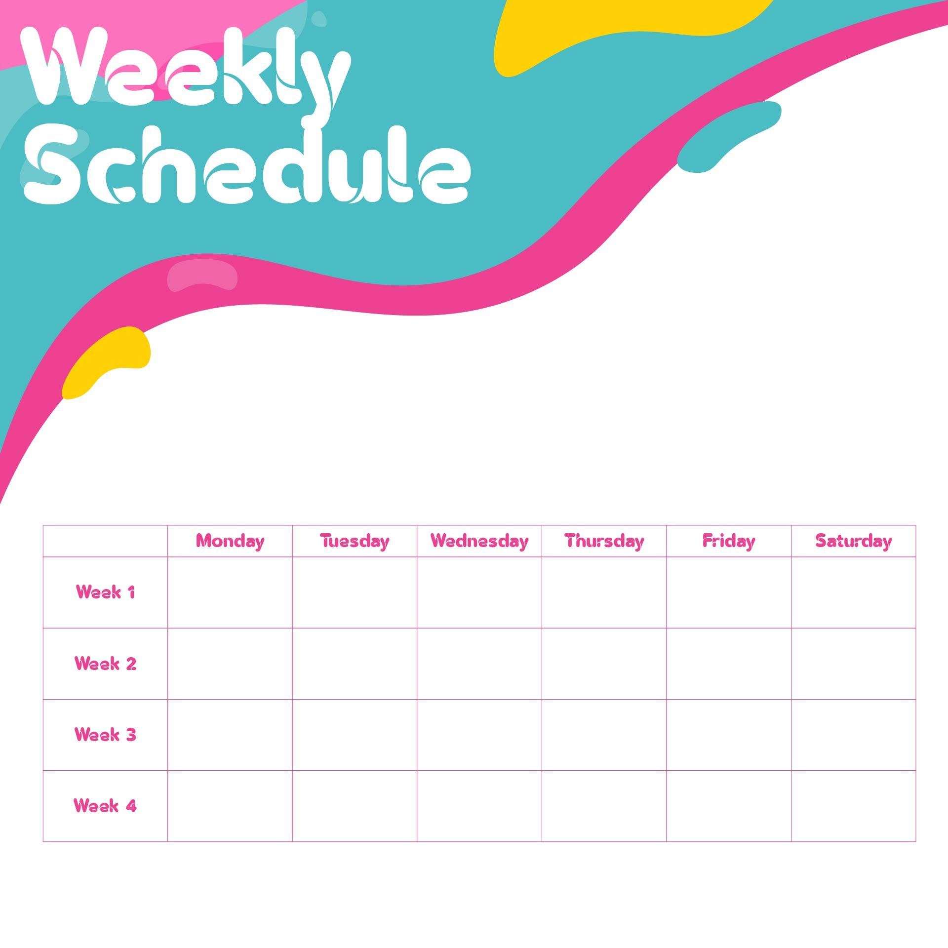 Printable Monday Friday Calendar Template - Printable Templates Free